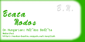 beata modos business card